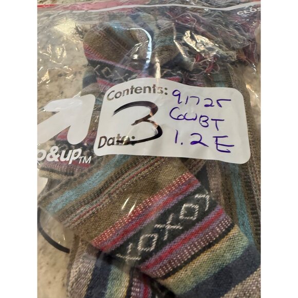 Earthbound Trading Cotton O/S Colorful Cotton Baja Poncho Hoodie Fringe Read - Picture 9 of 9